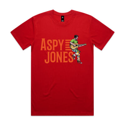 Mens T-shirt stacked Aspy Jones with character Thumbnail