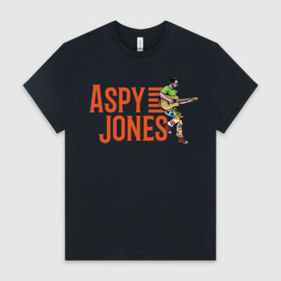 Mens Heavy Cotton T-shirt stacked Aspy Jones  Thumbnail